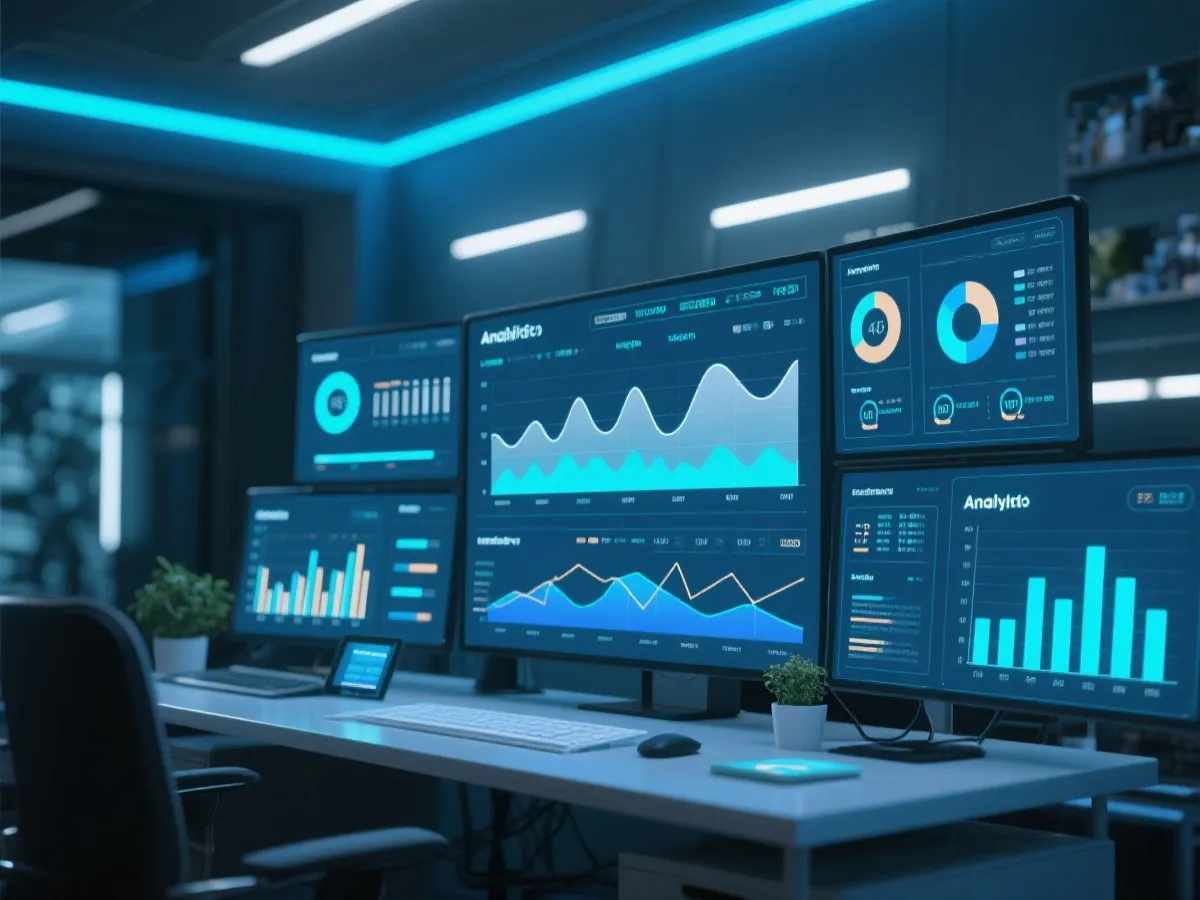数据分析与图表展示场景示意